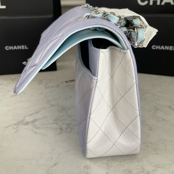 Chanel Limited Edition iridescent Tri-color Medium Classic Bag - Picture 11 of 13